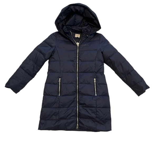 Armani Junior Girls Size 10 Down filled Navy Blue Puffer Coat jacket